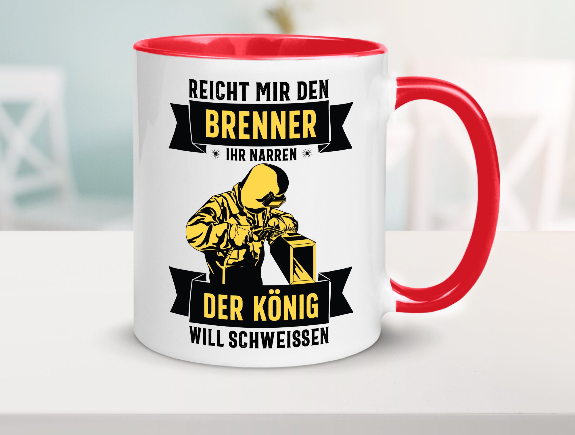 König will schweissen | Schweisser Sterne lustiger Spruch Geschenk Humor