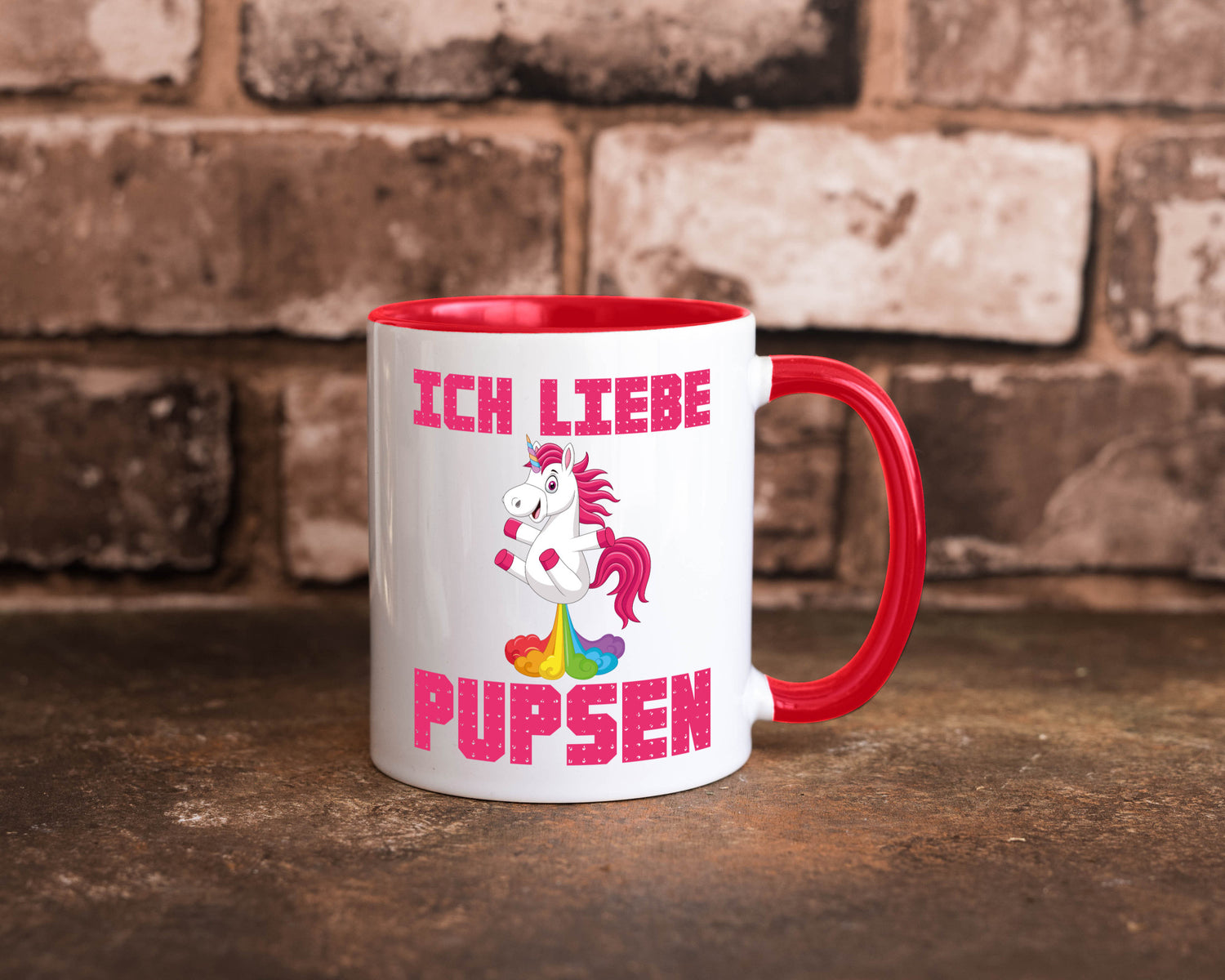 Ich liebe pupsen | Einhorn Pups lustiger Spruch Humor Geschenkidee Tasse