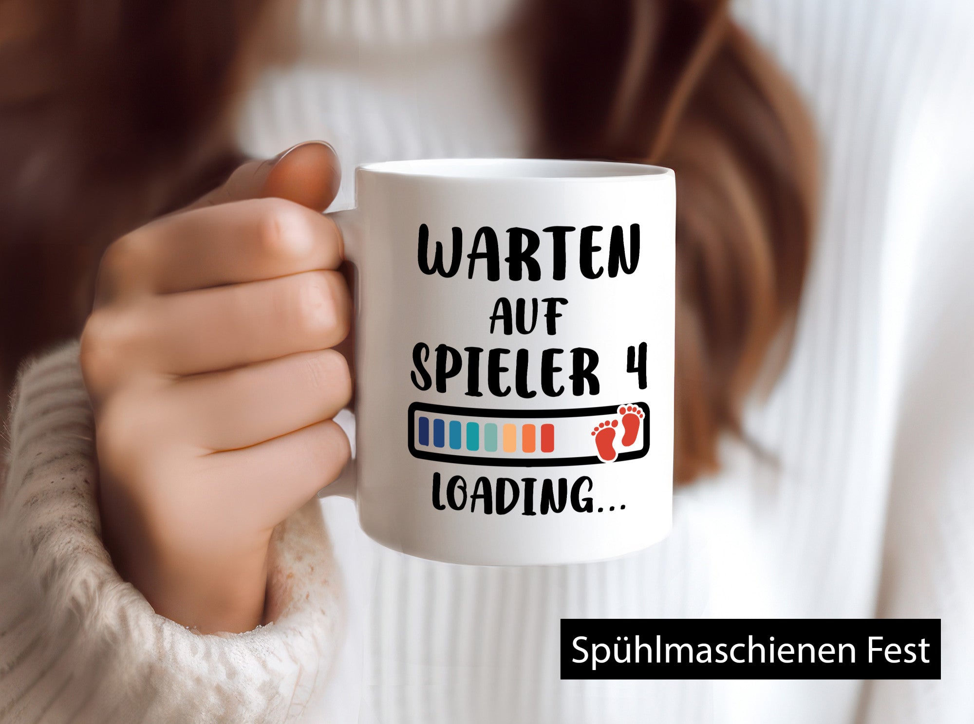 Warten auf Spieler 4 | Ankündigung Schwangerschaft lustig Humor Geschenkidee