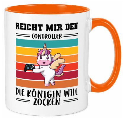 Die königin will Zocken | Gamerin Zockering Gaming lustiger Spruch Geschenk Tasse