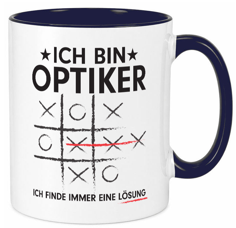 Löse Probleme: Optiker | Augenoptiker Geschenkidee Humor Tasse