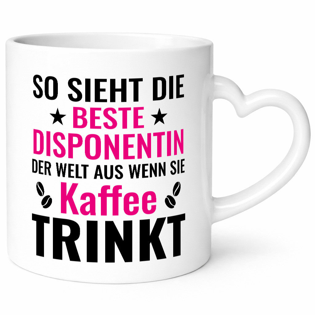 Kaffee trinkt: Disponentin | Zuteilerin Humor Geschenkidee Tasse