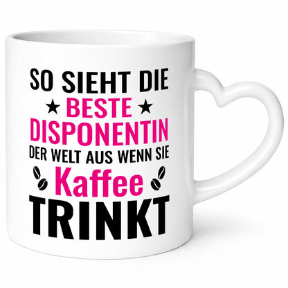 Kaffee trinkt: Disponentin | Zuteilerin Humor Geschenkidee Tasse