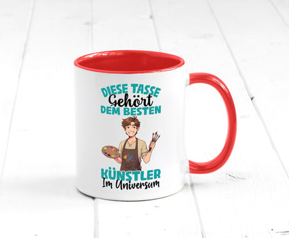 Im Universum: Künstler | Kunst Geschenkidee Humor Tasse