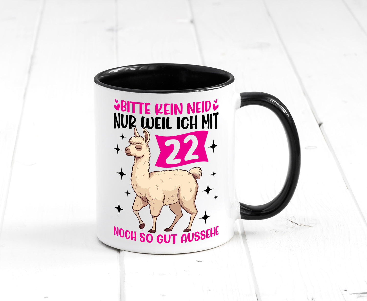 22. Geburtstag | 22 Jahre Lama gut aussehen lustig Geschenkidee Geschenk Tasse