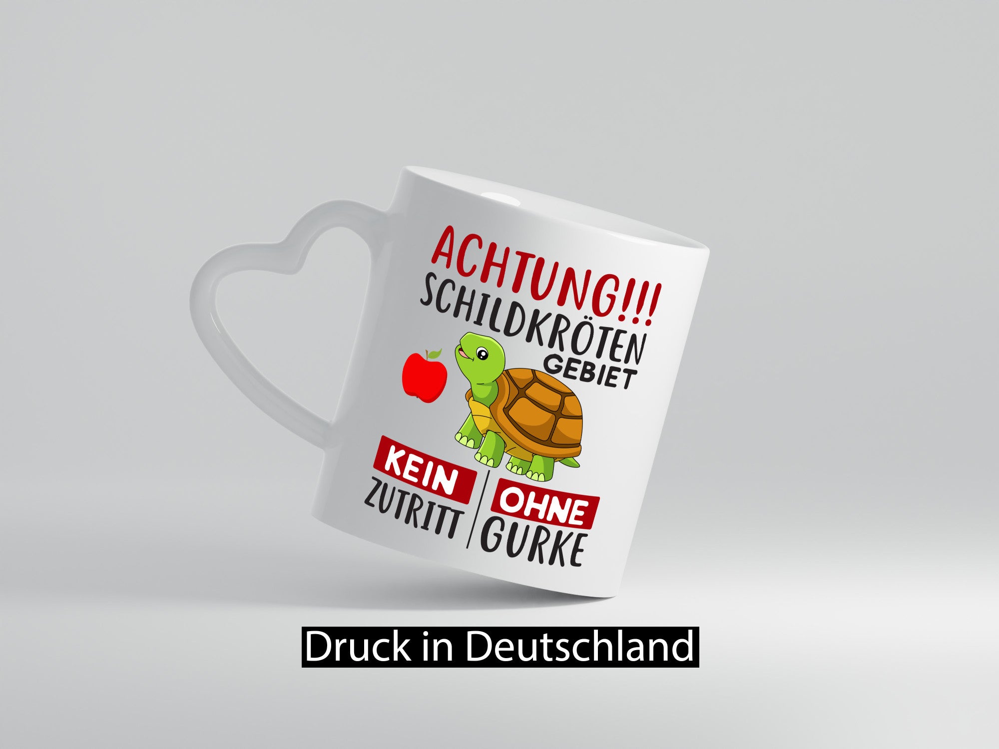 Achtung Schildkröte lustig Humor Geschenkidee Geschenk Tasse