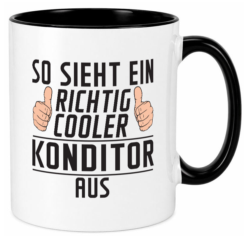 Richtig Cooler Konditor | Konditorei lustig Humor Geschenkidee Geschenk Tasse