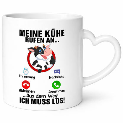Meine Kühe rufen an | Landwirt Kuh Bauernhof Geschenk Humor Geschenkidee