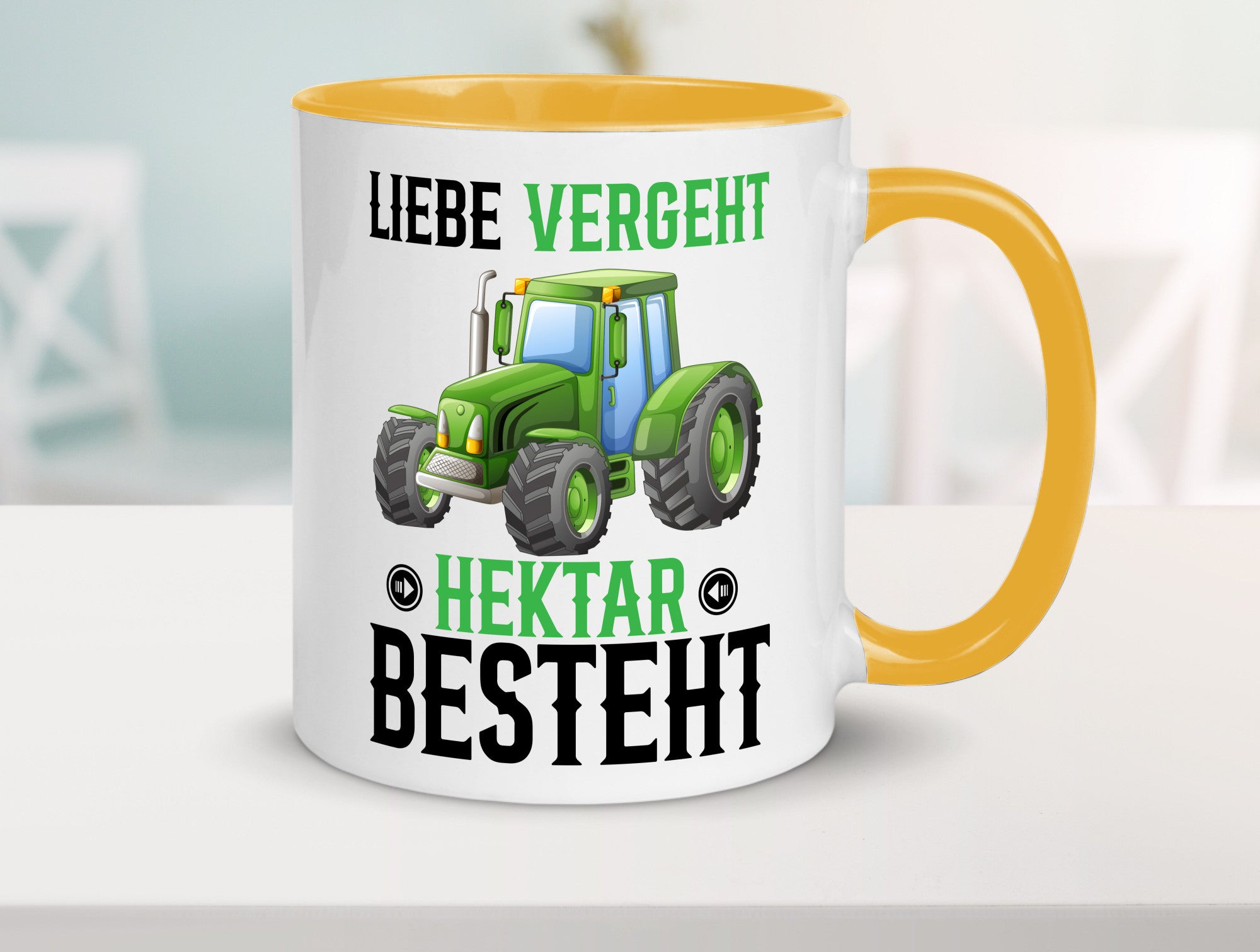 Liebe vergeht Hektar besteht | Traktor Bauer landwirt Humor Geschenkidee Tasse