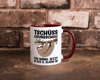 Tschüss Grundschule ich häng jetzt in der 5. Klasse ab Humor Geschenkidee Tasse