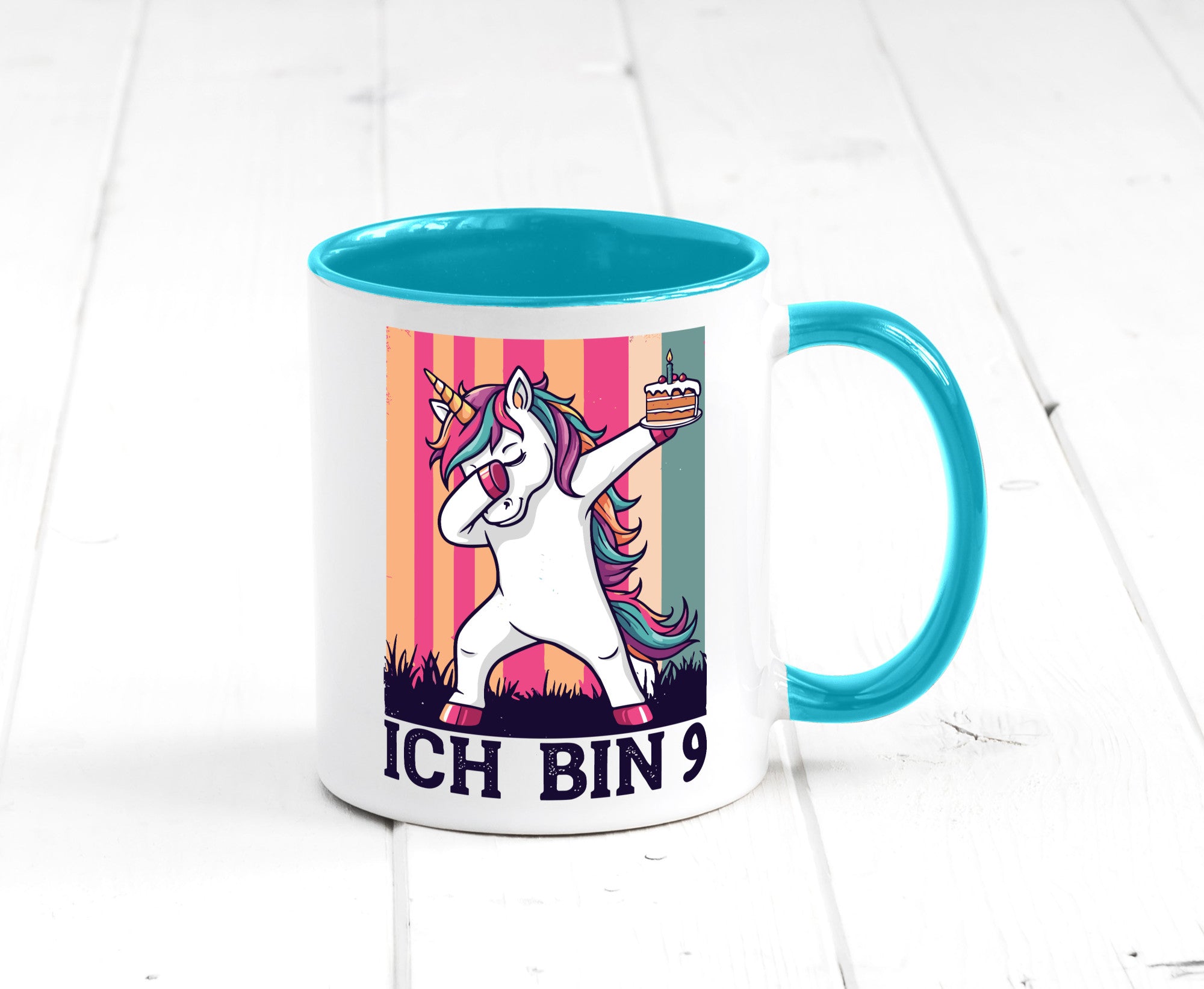 9 Geburtstag | Einhorn Damping Mädchen Humor Geschenkidee Tasse