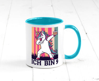 9 Geburtstag | Einhorn Damping Mädchen Humor Geschenkidee Tasse