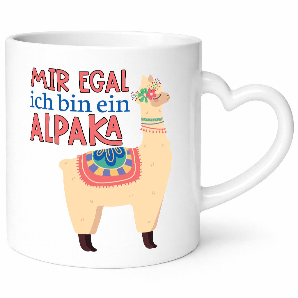 Mir egal ich bin ein Alpala | Lama Juckt mich nicht Geschenkidee Humor Tasse