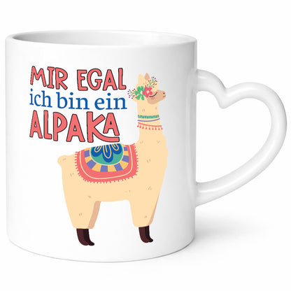 Mir egal ich bin ein Alpala | Lama Juckt mich nicht Geschenkidee Humor Tasse