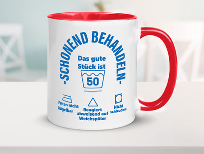 Schonend behandeln | 50 Geburtstag Humor Geschenkidee Tasse