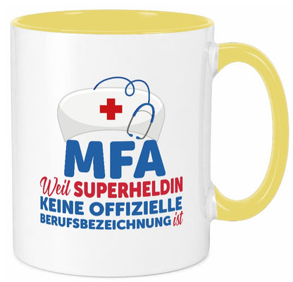 MFA Superheldin | Frauen Beruf Spruch Tasse Humor Geschenk Arbeit Kollegen Büro