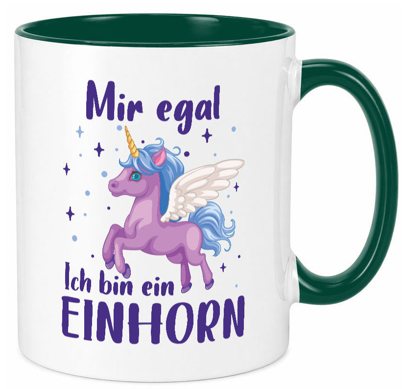 Mir egal, ich bin ein Einhorn | lustig Humor Geschenkidee Geschenk Tasse