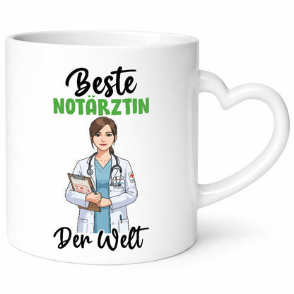 Beste Notärztin | Ärztin v2 lustiger Spruch Geschenk Humor Geschenkidee Tasse