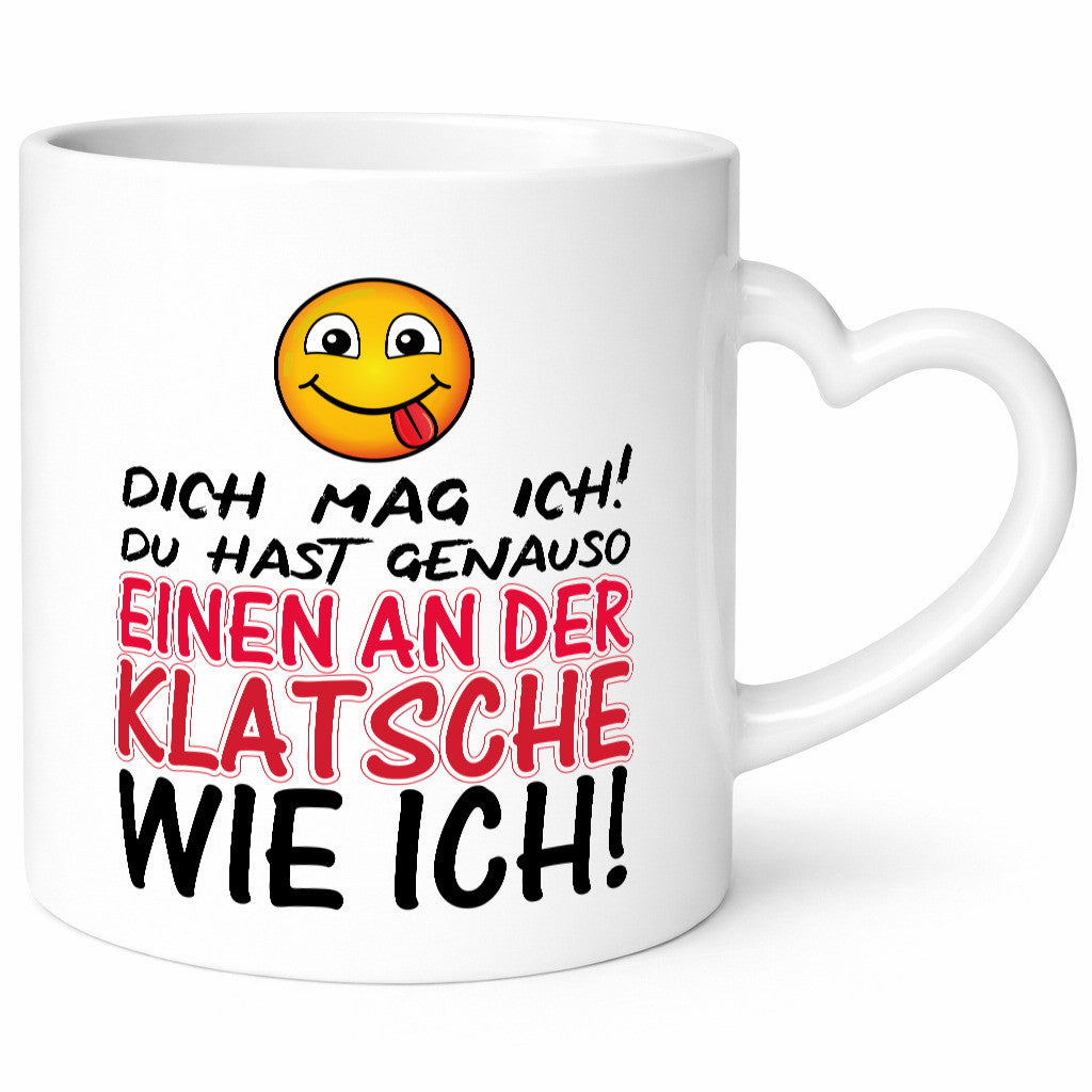 Einen an der Klatsche lustig Humor Geschenkidee Geschenk Tasse