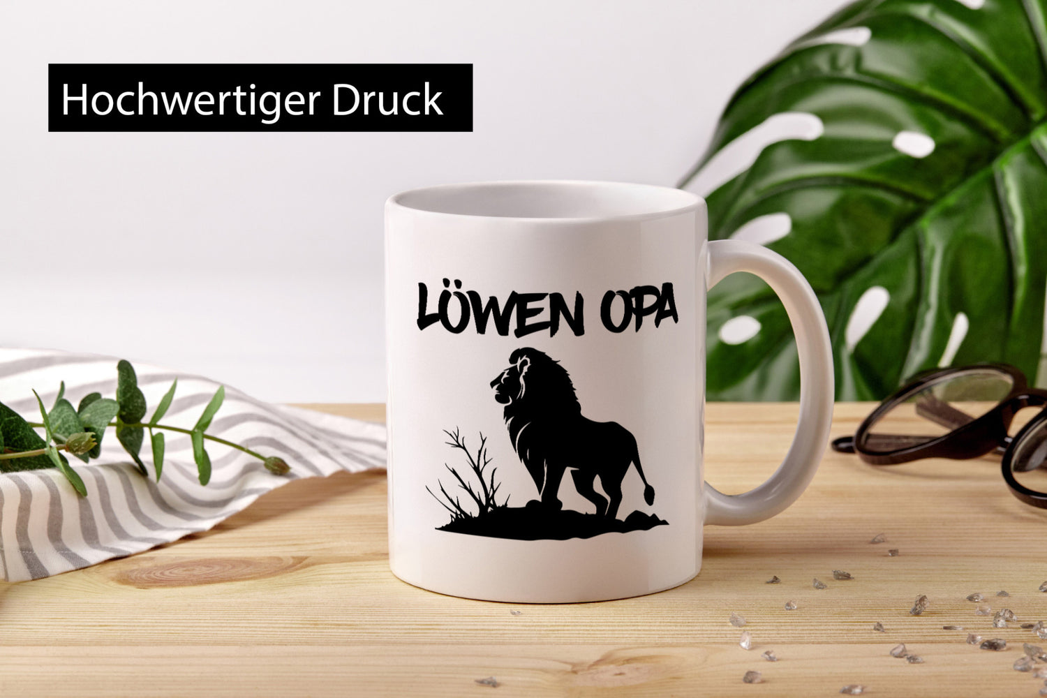 Löwen Opa | Löwe Wildtiere lustiger Spruch Geschenk Familie Geschenkidee Tasse