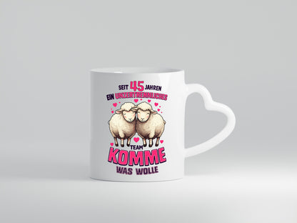 45 Jahre Verheiratet | ein Team Ehepaar lustig Humor Geschenkidee Geschenk Tasse