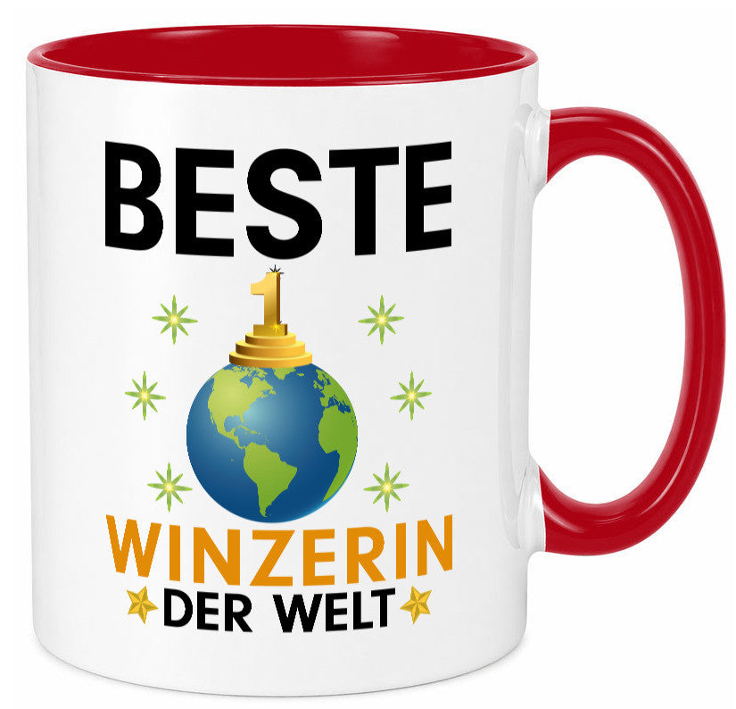 Welt Beste Winzerin | Weinbauer Wein Humor Geschenkidee Tasse