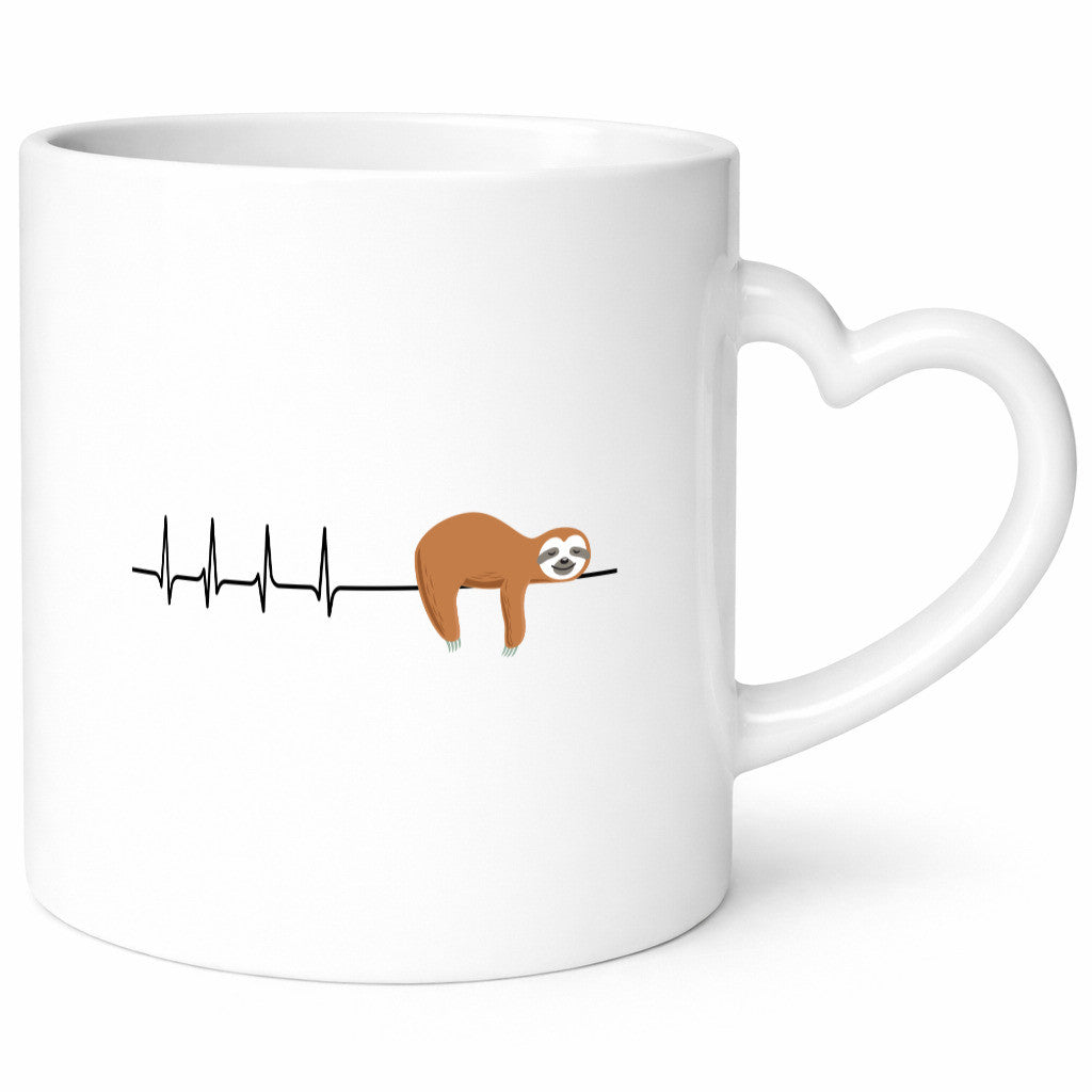 Herzschlag Faultier | Faulheit Morgenmuffel faul Humor Tierliebhaber