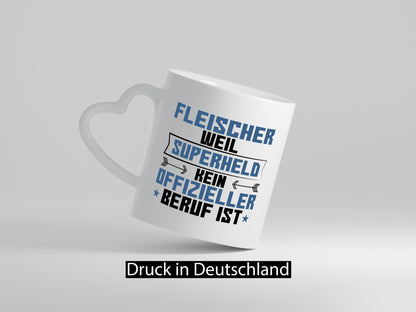 Superheld Fleischer | Schlachterei Humor Geschenkidee Tasse