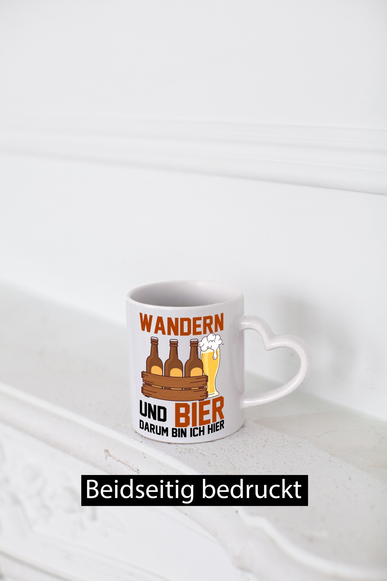 Wandern und Bier darum bin ich hier | Bierkasten lustiger Spruch Geschenk Humor