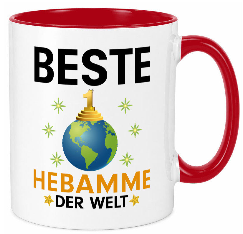 Welt Beste Hebamme | Geburtshilfe Geschenk Humor Geschenkidee lustiger Spruch Tasse