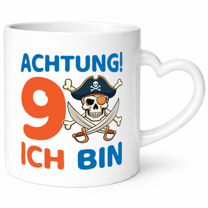 9. Geburtstag | 9 Jahre Pirat lustiger Spruch Geschenk Geschenkidee Tasse