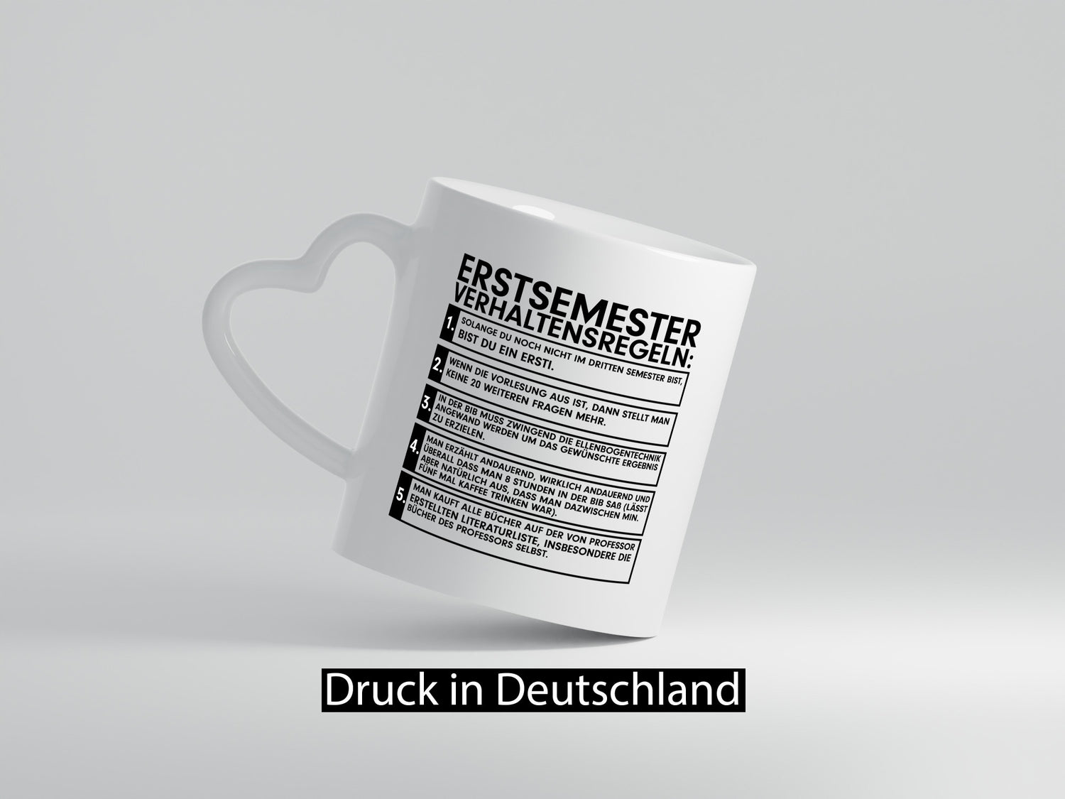 Erstsemester Verhaltensregeln | Ersti Tasse Studium Humor Geschenkidee