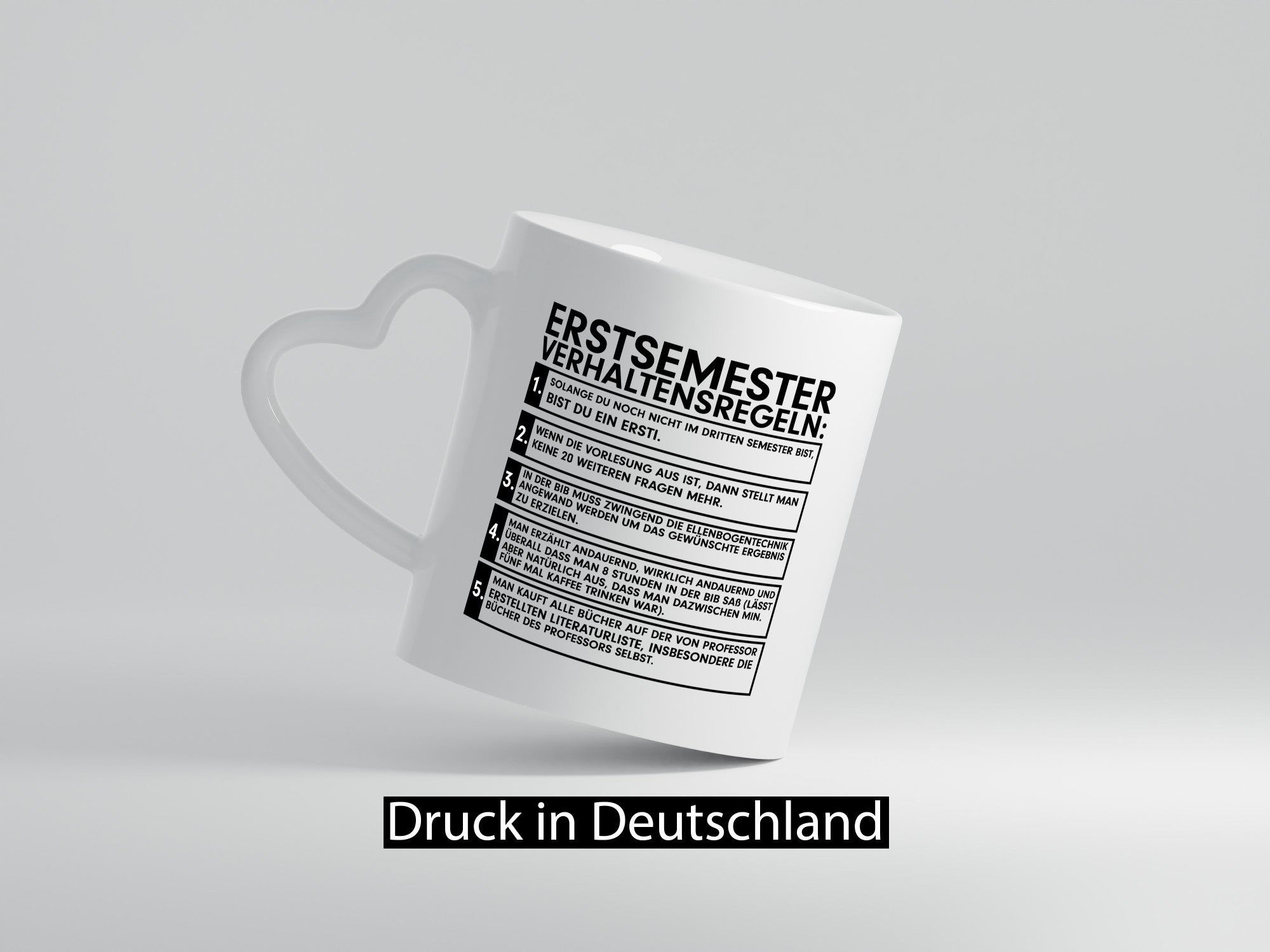 Erstsemester Verhaltensregeln | Ersti Tasse Studium Humor Geschenkidee