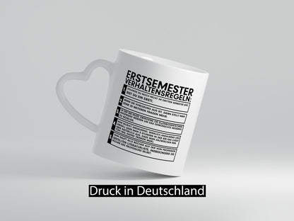 Erstsemester Verhaltensregeln | Ersti Tasse Studium Humor Geschenkidee