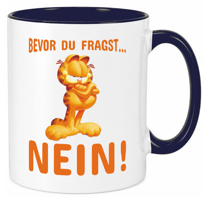 Bevor du fragst? Nein! | grimmige Katze Spruchtasse lustig Tierliebhaber Humor