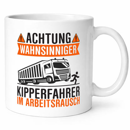 Achtung Wahnsinniger! | LKW Fahrer Arbeitsrausch Geschenk Arbeit Kollegen Büro