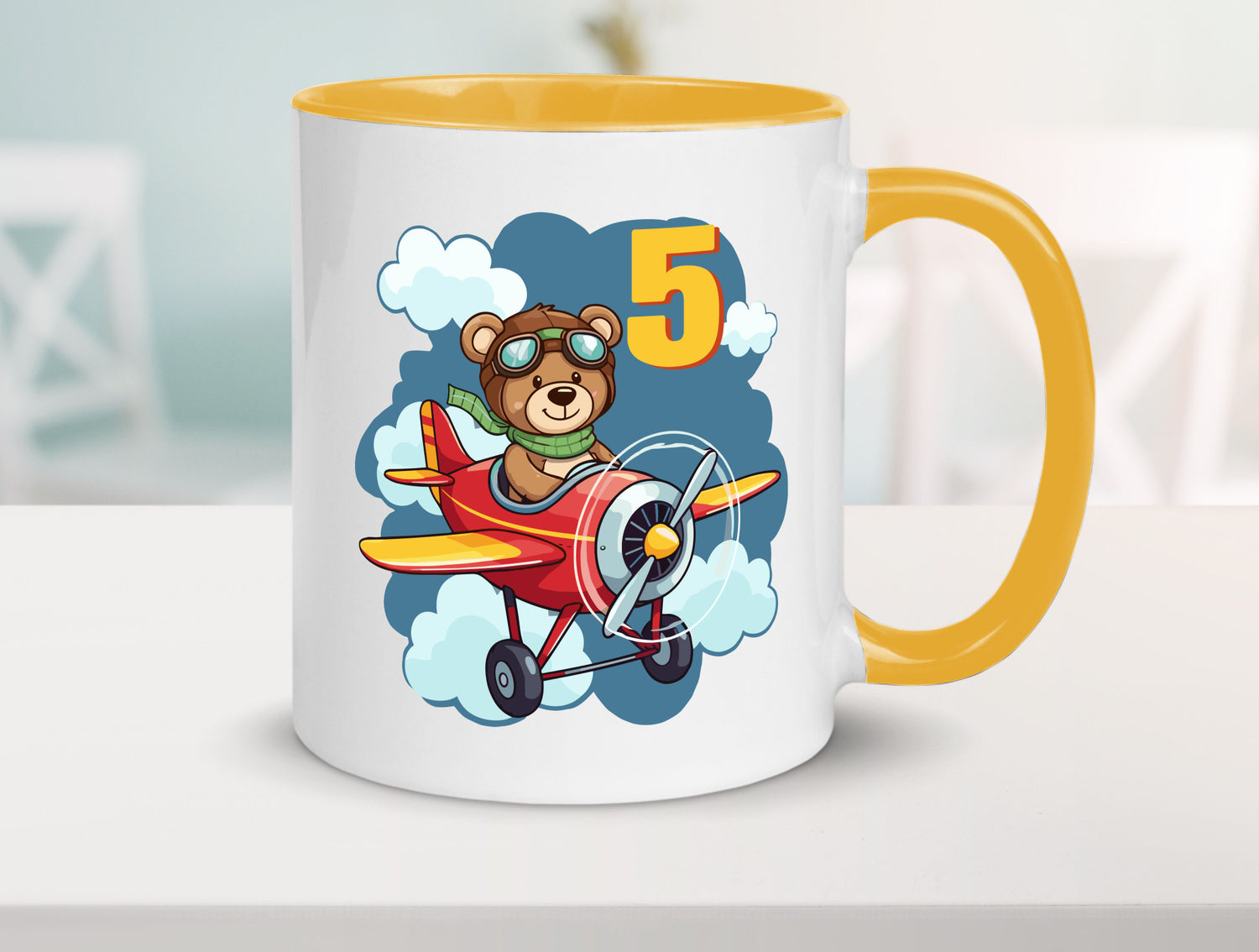 5. Geburtstag | 5 Jahre Kinder Pilot Flugzeug Geschenkidee Humor Tasse
