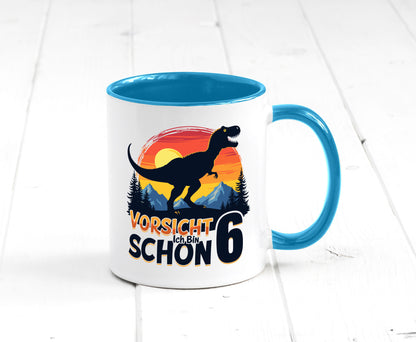 6. Geburtstag | 6 Jahre Dinosaurier Geschenkidee Humor Tasse