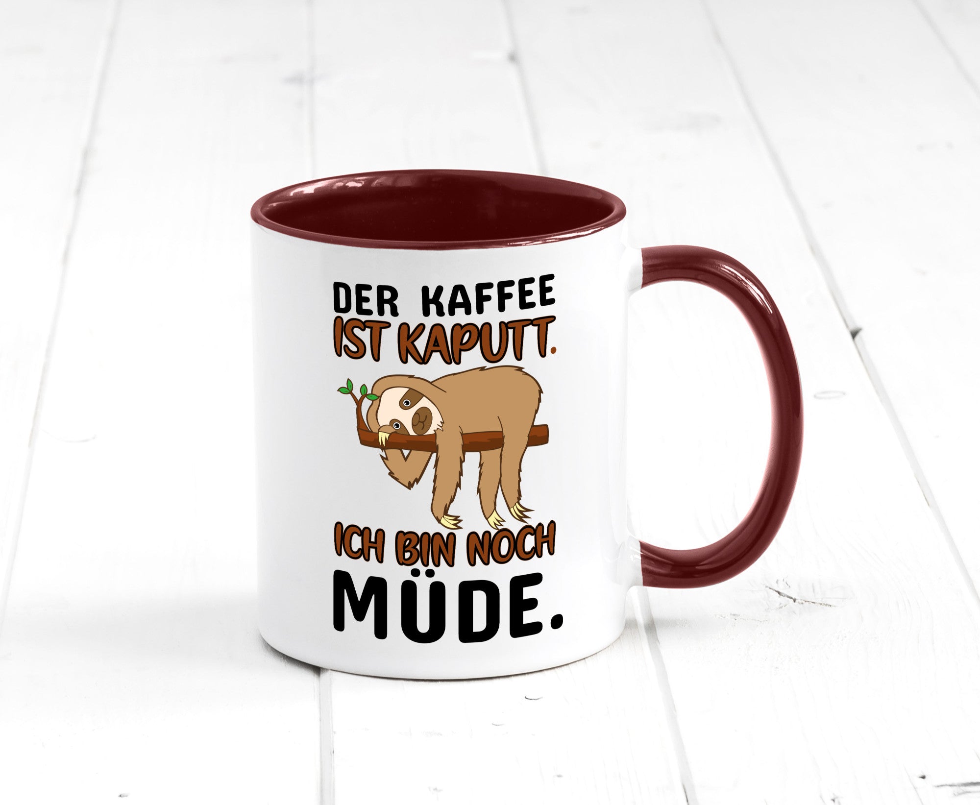 Der Kaffee ist kaputt v2 Geschenk Humor Geschenkidee lustiger Spruch Tasse