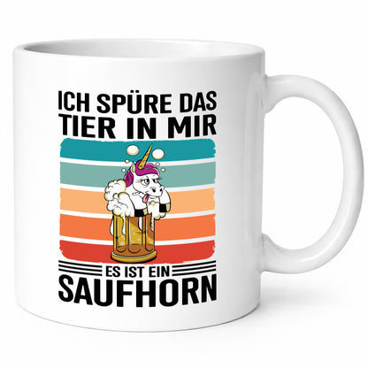 Ich spüre das Tier in mir es ist ein Saufhorn | Einhorn Humor Tierliebhaber