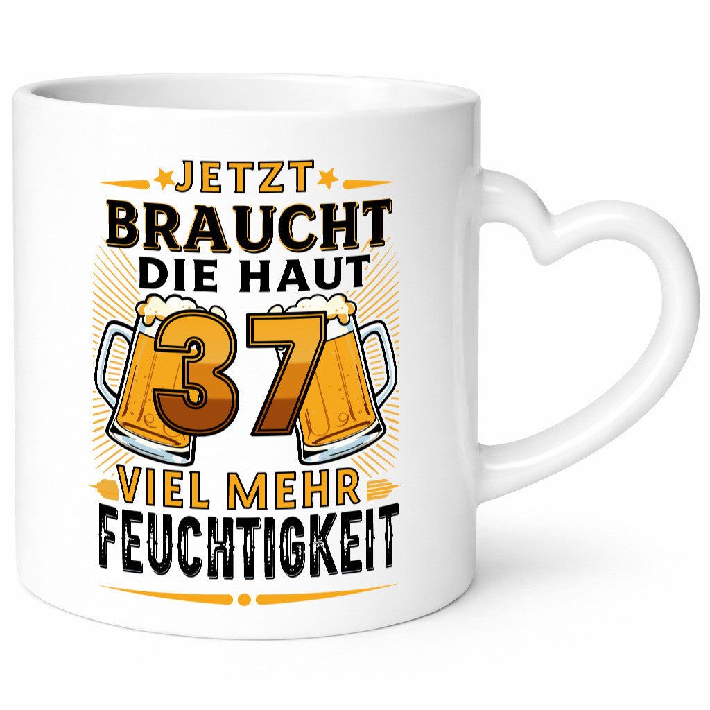 37 braucht die haut mehr Feuchtigkeit | 37. Geburtstag Humor Geschenkidee Tasse