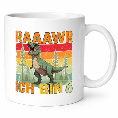 8. Geburtstag | 8 Jahre rarrrr ich bin Dinosaurier lustiger Spruch Geschenk