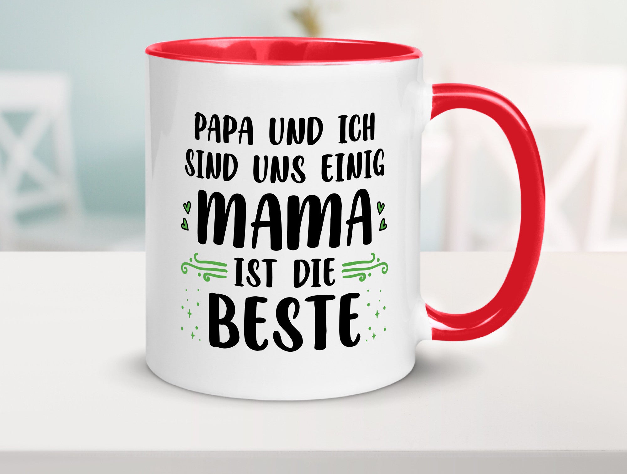 Papa und ich sind uns einige Mama ist die beste | Muttertag Geschenk Familie