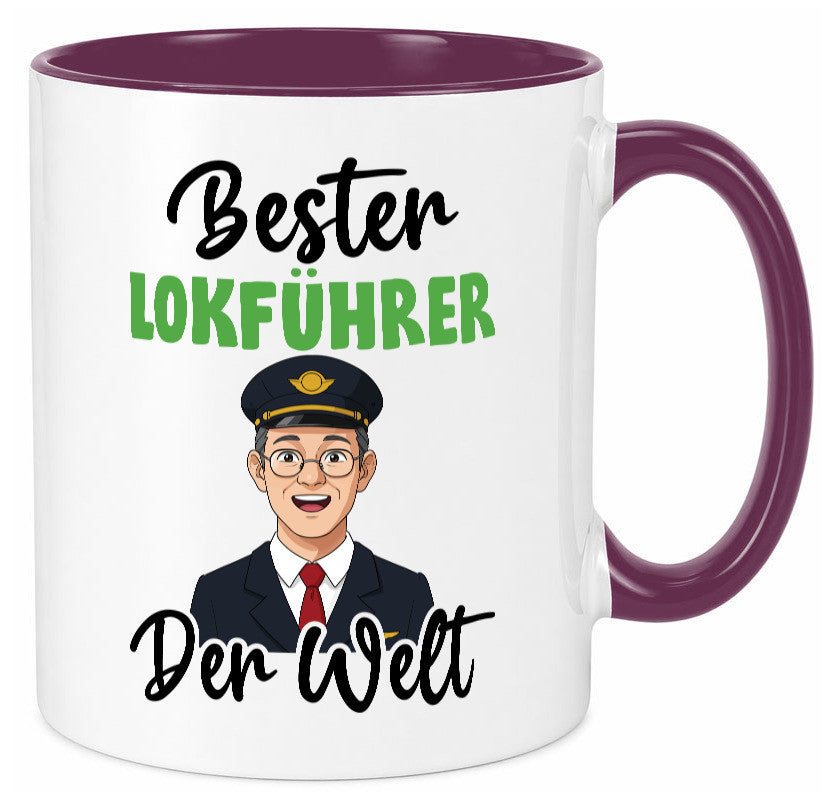 Bester Lokführer | Zug Beruf v2 Geschenkidee Arbeit Kollegen Büro Humor Tasse