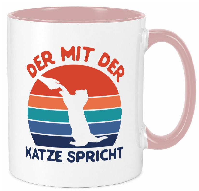 Der mit Katze Spricht | Katzenliebhaber Humor Tierliebhaber Geschenkidee Tasse