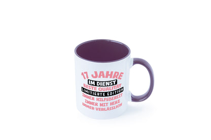 17 Jahre im Dienst | Jubiläum Arbeit v11 Humor Kollegen Büro Geschenkidee Tasse