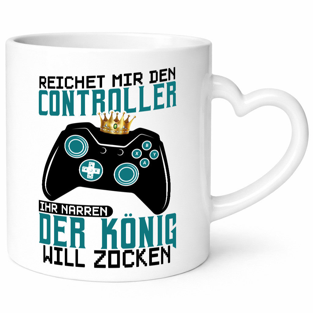 Der König will Zocken | Gamer lustiger Spruch Geschenk Humor Geschenkidee Tasse