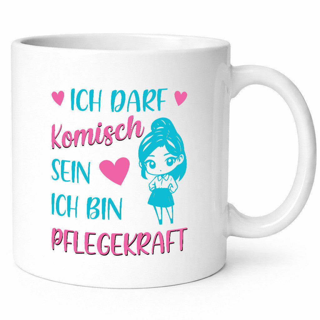 Ich darf komisch sein | Pflegekraft Geschenkidee Humor Tasse