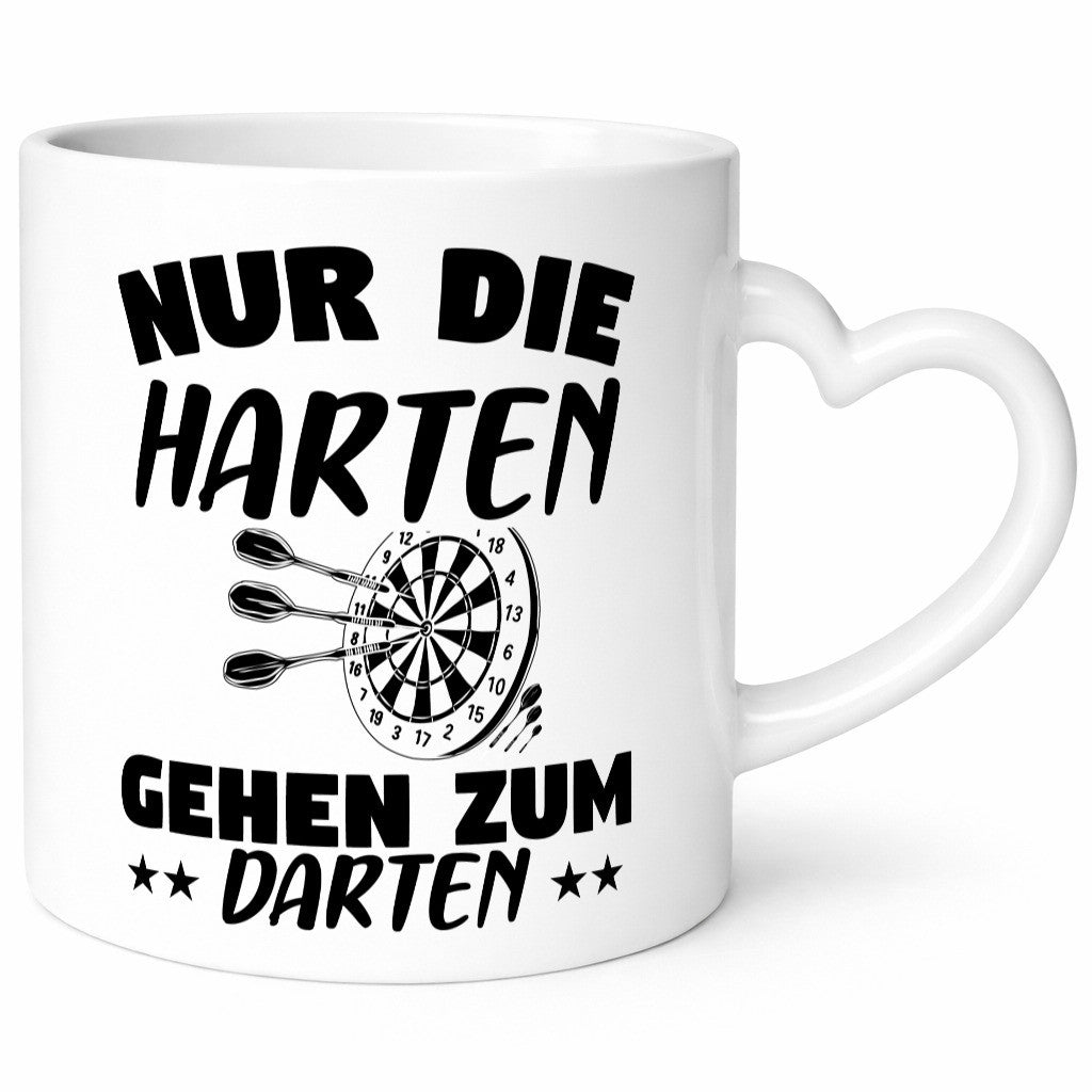 Die Harten gehen zum Darten | Dart Tasse Dartspieler Geschenkidee Humor