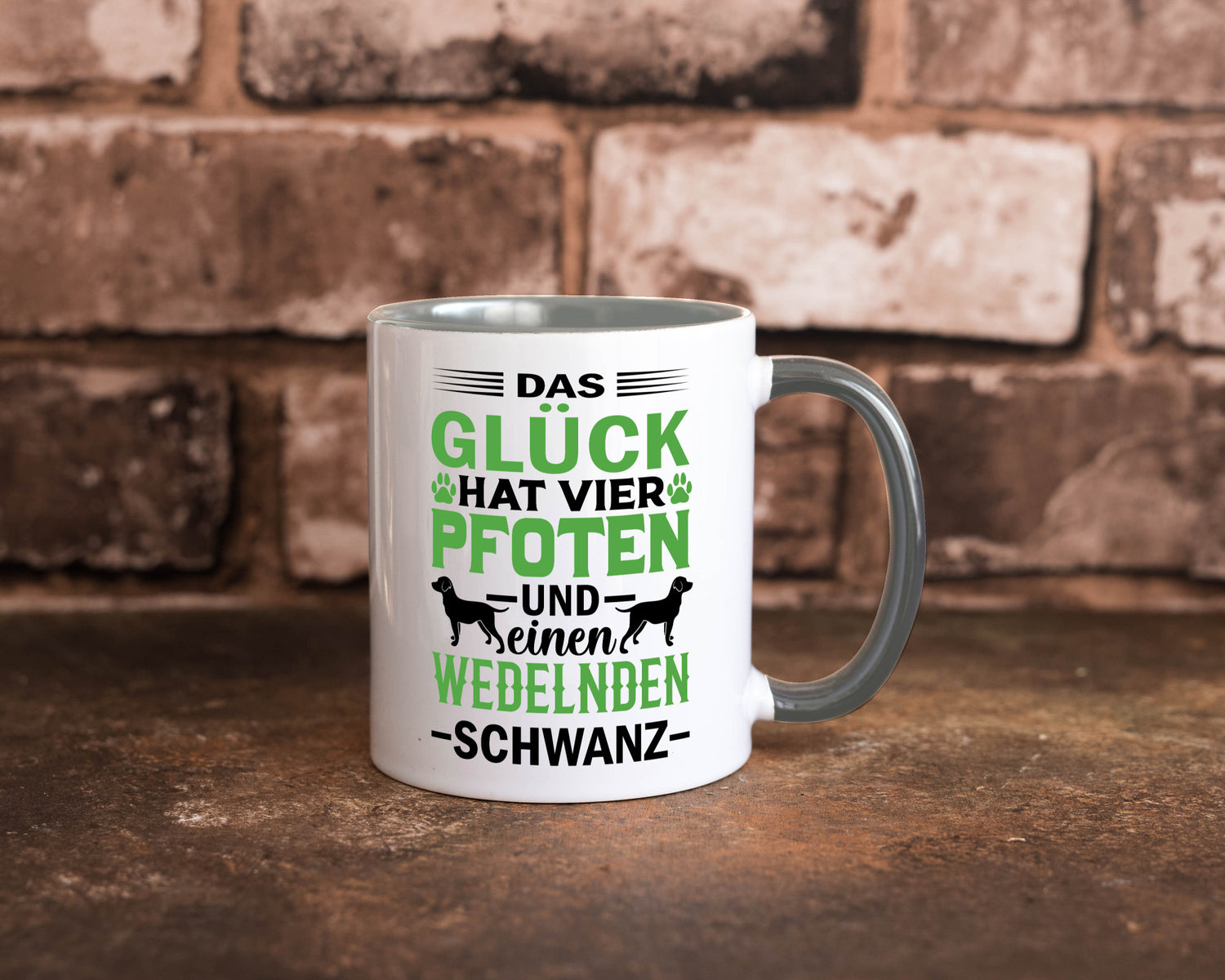 Das Glück hat 4 Pfoten | Hundeliebhaber Ich liebe Hunde Geschenk Tierliebhaber